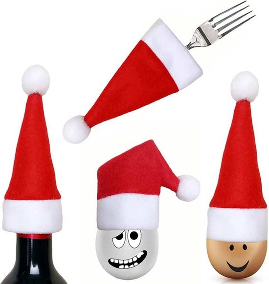 Eizook Bestek Kerstmutsen Set 4 Stuks