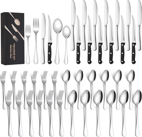 Elegant bestekset 36-delig roestvrij staal voor 6 personen