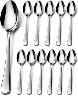 Elegante RVS koffielepels en theelepels, set van 12