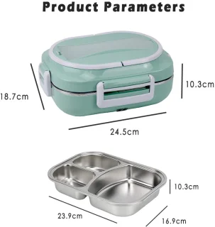 Elektrische lunchbox plug-in groen