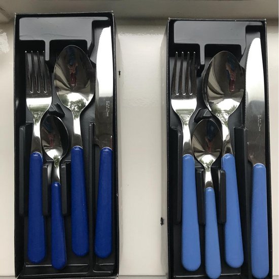 EME Brio 24-delige bestekset blauw