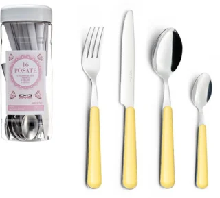 EME Brio bestekset voor 4 personen, 16-delig, yellow 62