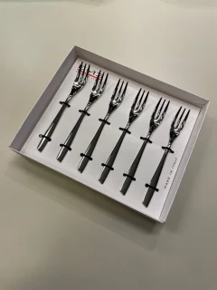 EME Gebaksvorkjes Set 6-delig RVS Zilver