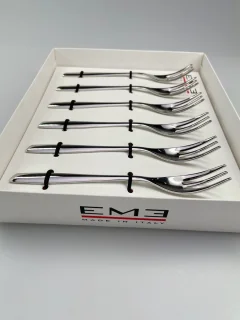 EME Gebaksvorkjes Set 6-delig RVS Zilver