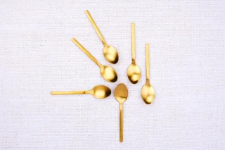 EMUND Set van 6 kleine lepels Goud