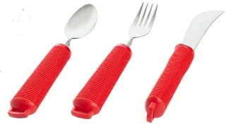 ErgoChef Bestekset Rood Buigbaar Mes Vork Lepel