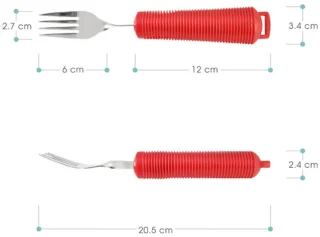 ErgoChef Bestekset Rood Buigbaar Mes Vork Lepel