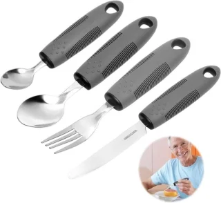 Ergonomisch bestek 4-delige set roestvrij staal