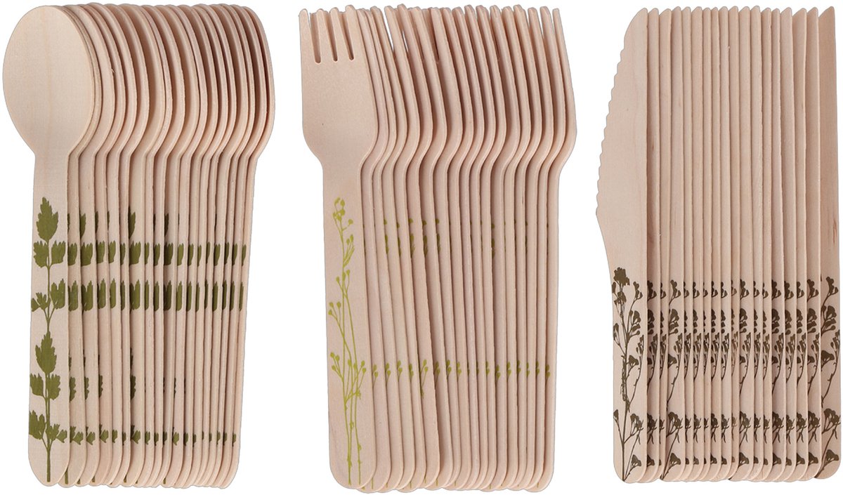 De Esschert Design houten bestek set 120-delig in één oogopslag