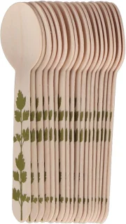 Esschert Design Lepels Hout Kruidenopdruk 16 cm 20 stuks