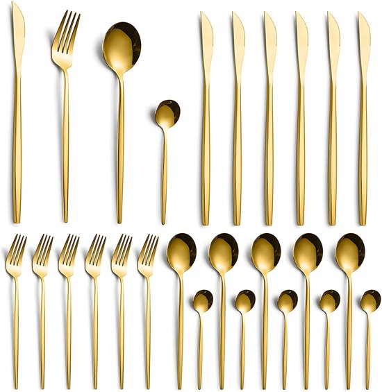 Essential Bestekset 24-delig 6 Persoons Goud Edelstaal review