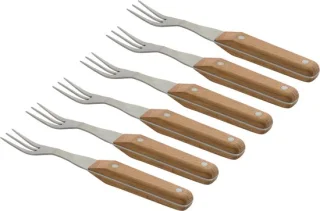 Essentials Steakvork 6-delig Bruin