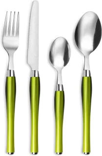 Essentiel draadmand 24 tafelbestek voor 6 personen Purity groen