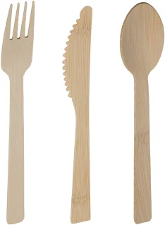 Excellent Houseware bamboe bestek set 216-delig