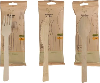 Excellent Houseware Bamboe Wegwerpbestek 54-delig