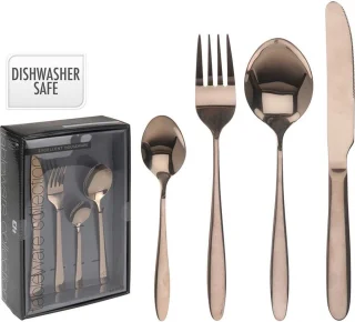 Excellent Houseware Bestekset 16-delig 4-persoons Koper