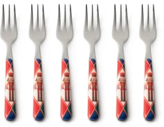 Excelsa Vintage Christmas gebaksvorkjes, set van 6