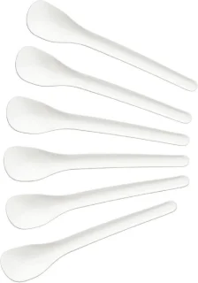 Fackelmann Eierlepels 6-delig 14 cm Wit