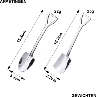 Fako Bijoux Dessert Bestek Lepel Set Rosé Goud 15cm 4 Sets