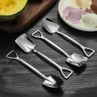 Fako Bijoux Dessert Bestek Lepel Set Rosé Goud 15cm 4 Sets