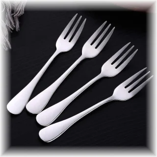 Fako Bijoux Gebak Bestek Classic 14cm Zilver 4 Sets