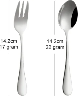 Fako Bijoux Gebak Bestek Classic 14cm Zilver 4 Sets