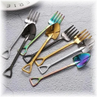Fako Bijoux® Gebakbestek Zilver 4 Sets