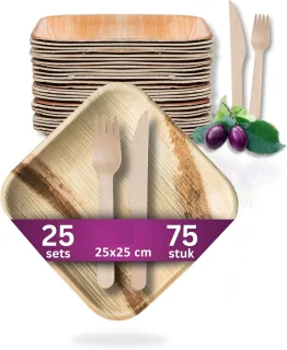 Famanu Bio Palmblad Borden 25 stuks