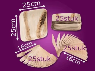 Famanu Bio Palmblad Borden 25 stuks
