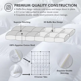 Famanu Ganzendons dekbed Queensize Wit