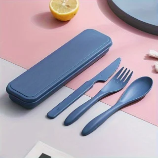 Fashion Favorite Reisbestek Set Blauw Opbergbox