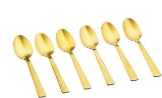 FINN Set van 6 kleine lepels goud