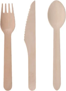 Finnacle Houten Wegwerp Bestekset 20-delig 16cm