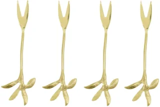 Fork Borrelvorkjes goud 4 stuks