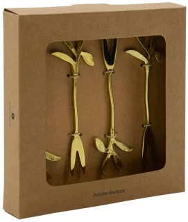 Fork Borrelvorkjes goud 4 stuks