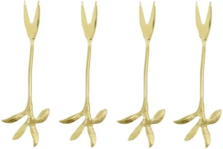 Fork Borrelvorkjes goud 4 stuks