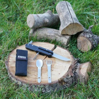 Fosco Outdoor Bestek Inklapbaar Zwart