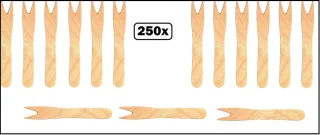 Frietvorkje Hout 85mm - 250 Stuks - In Doosje