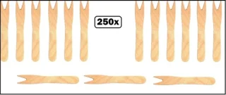 Frietvorkje Hout 85mm - 250 Stuks - In Doosje