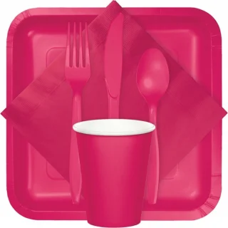 Fuchsia Bestekset 48-delig Plastic