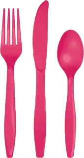 Fuchsia Bestekset 48-delig Plastic