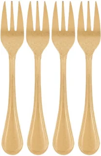 Gebaksvorkjes Goudkleurig 4 stuks