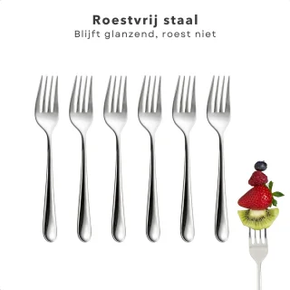 Gebakvorkjes Set RVS 6 Stuks