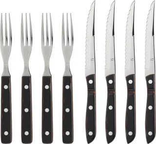 Gense Old Farmer Classic Steakbestek 8-delig Hout/Staal