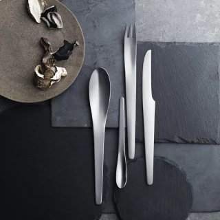 Georg Jensen Arne Jacobsen bestekset 4-delig mat RVS