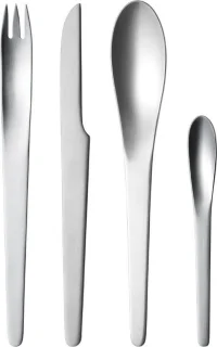 Georg Jensen Arne Jacobsen bestekset 4-delig mat RVS