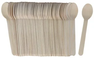 Gerimport Bamboe Lepels 80 Stuks 16 cm Naturel
