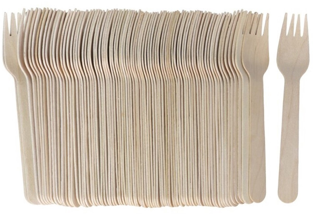 De Gerimport Bamboe Vorken 80 stuks 16 cm Naturel in één oogopslag