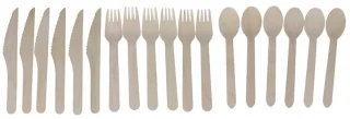 Gerimport Bestekset Bamboe 18-delig Naturel 15 cm