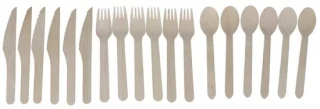 Gerimport Bestekset Bamboe 18-delig Naturel 15 cm